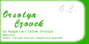 orsolya czovek business card