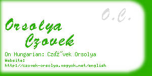 orsolya czovek business card